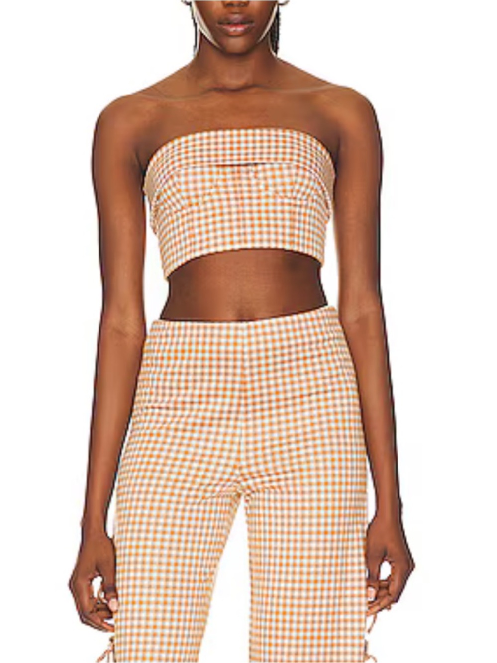 Gingham Strapless Bustier Chelsea Top